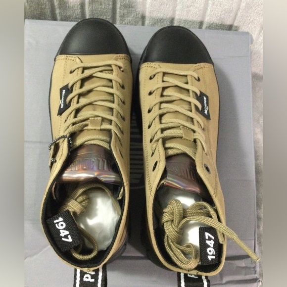 Palladium Women’s Revolt HI TX Platform Canvas Olive Boots - Picture 5 of 15